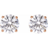 14K Rose 2  1/2 CTW Lab-Grown Diamond Earrings